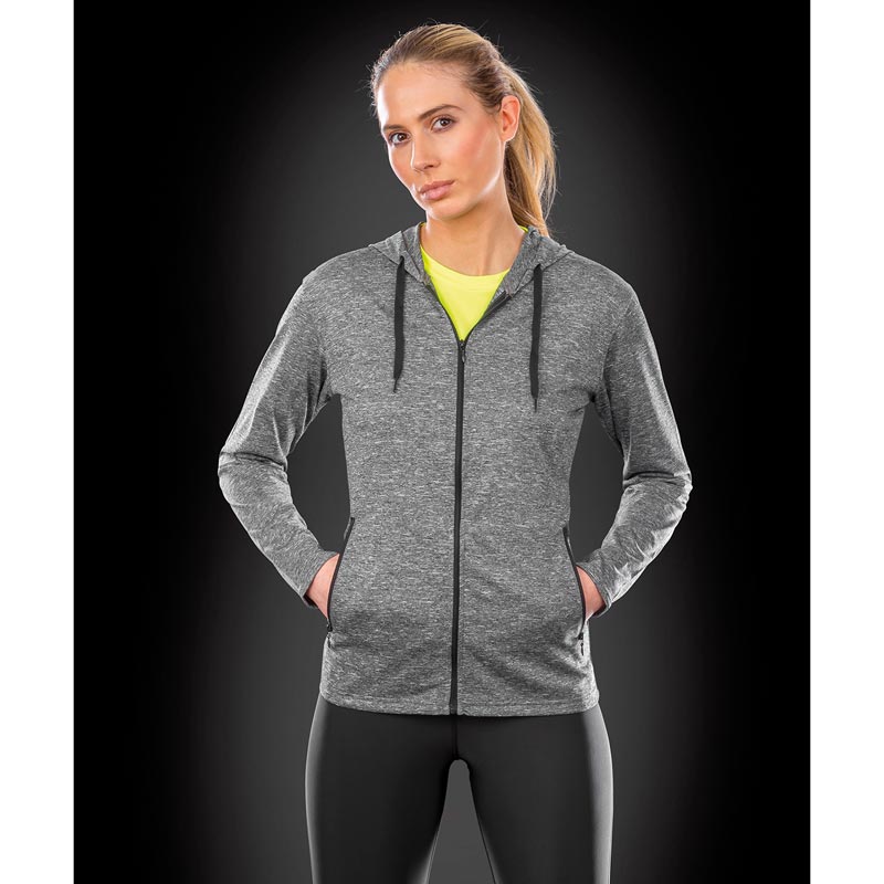 Women's hooded tee jacket - Marl Grey XS